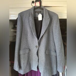Rag & Bone New York Navy blue Gray houndstooth blazer size 16 women like new